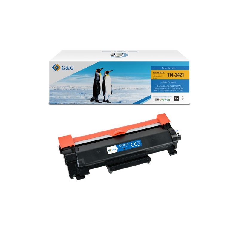 G&G kompatibilní toner s Brother TN2421, NT-PB2421C, black, 3000str.