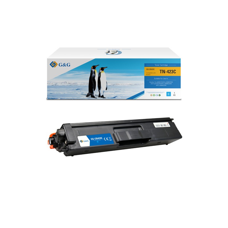 G&G kompatibilní toner s Brother TN423C, NT-CB423C, cyan, 4000str.