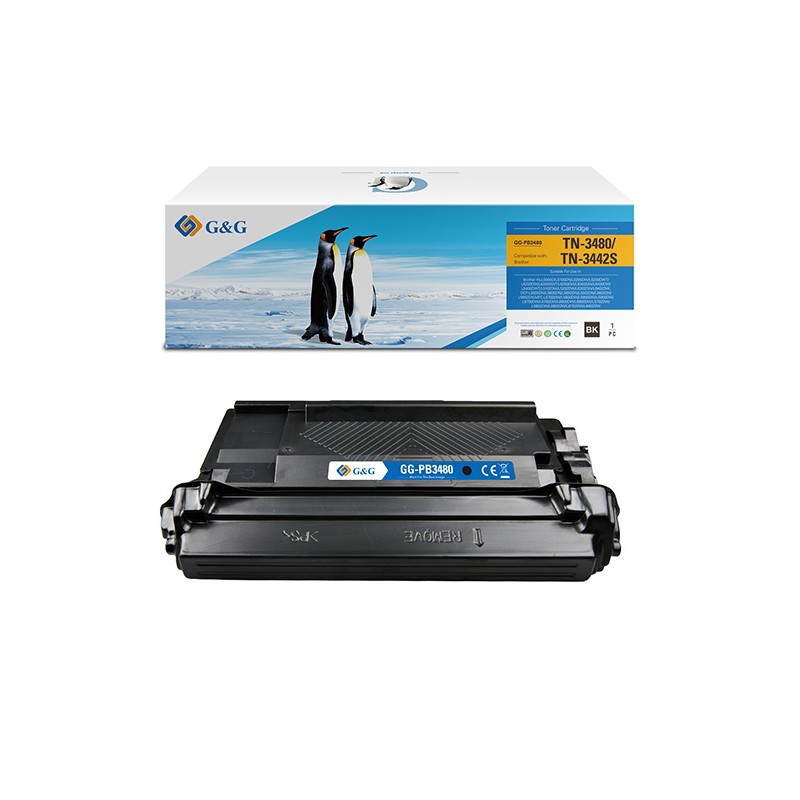 G&G kompatibilní toner s Brother TN3480, NT-PB3480, black, 8000str.