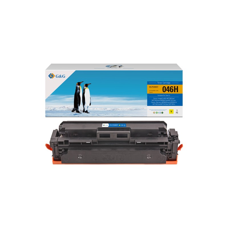G&G kompatibilní toner s Canon 046HY, NT-PC046XY, yellow, 5000str., high capacity