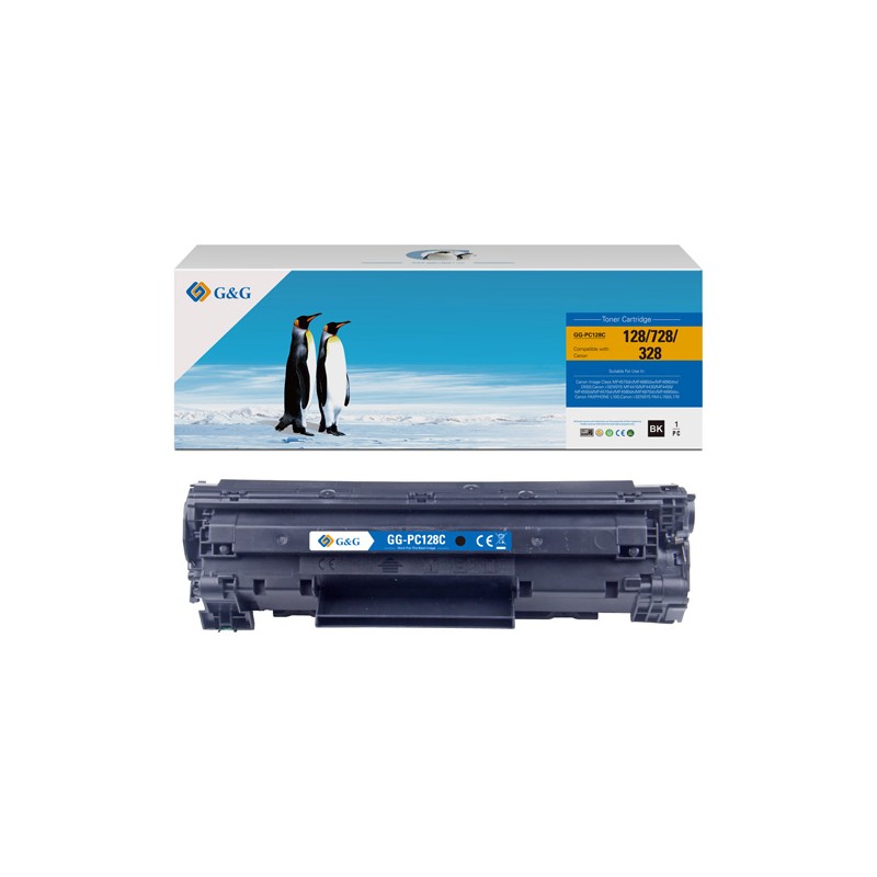 G&G kompatibilní toner s Canon CRG728, CRG128, CRG328, NT-PC128C, black, 2100str.