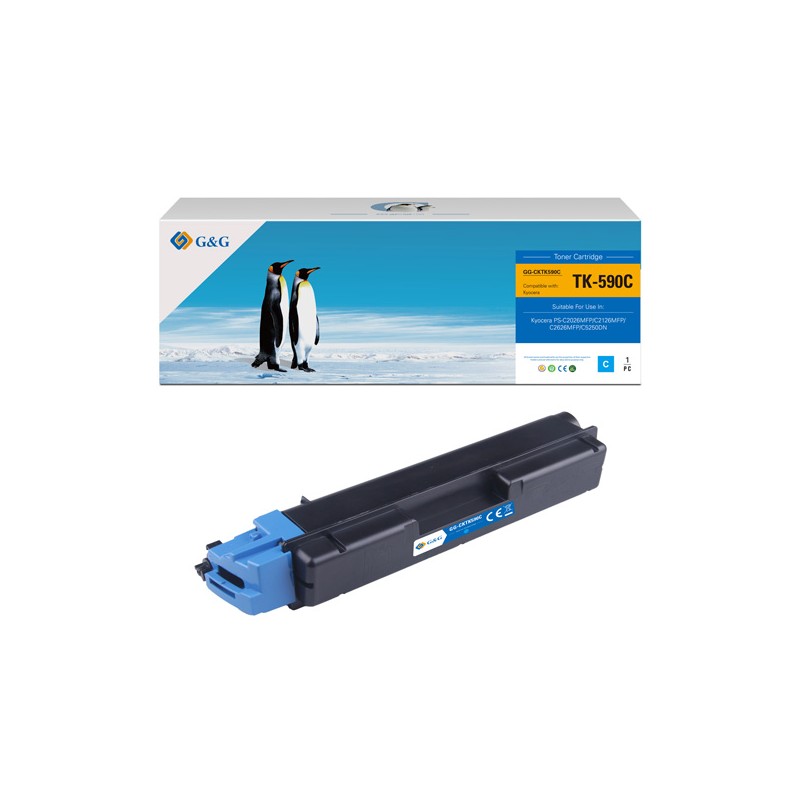 G&G kompatibilní toner s Kyocera TK590C, NT-CKTK590C, cyan, 5000str.