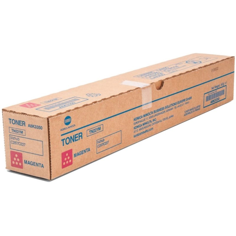 Konica Minolta originální toner TN221M, A8K3350, magenta, 21000str.