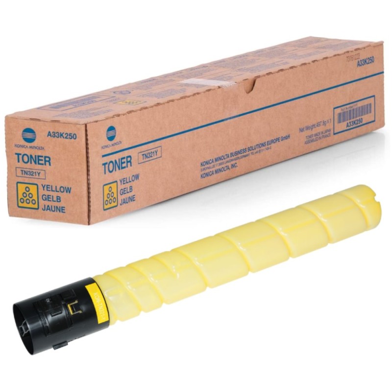 Konica Minolta originální toner TN321Y, A33K250, yellow, 25000str.