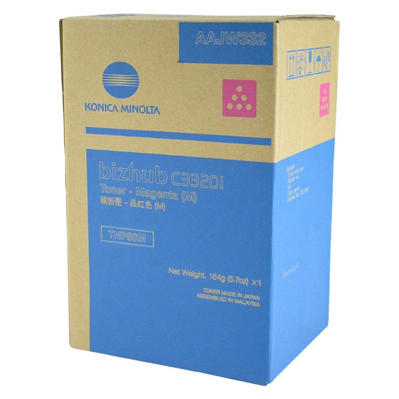 Konica Minolta originální toner AAJW352, TNP-80M, magenta, 9000str.