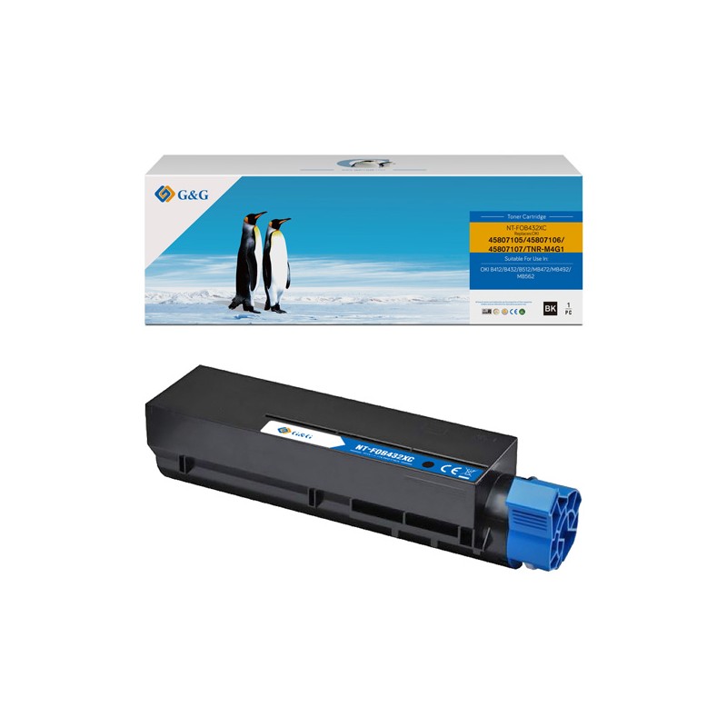 G&G kompatibilní toner s OKI 45807106, NT-FOB432XC, black, 7000str.