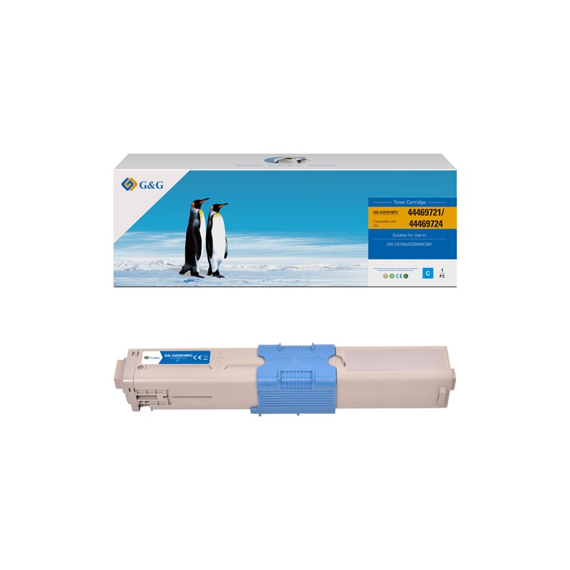 G&G kompatibilní toner s OKI 44469724, NT-COC510FC, cyan, 5000str.