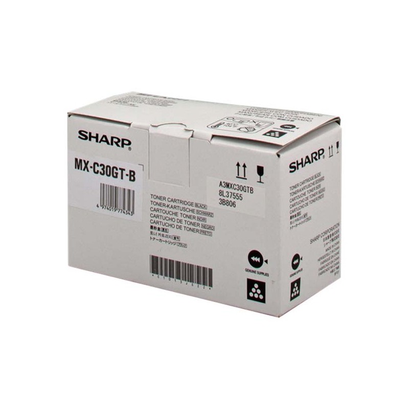 Sharp originální toner MX-C30GTB, black, 6000str.
