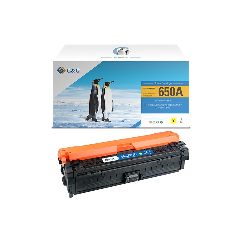 G&G kompatibilní toner s HP CE272A, NT-CH272FY, HP 650A, yellow, 15000str.