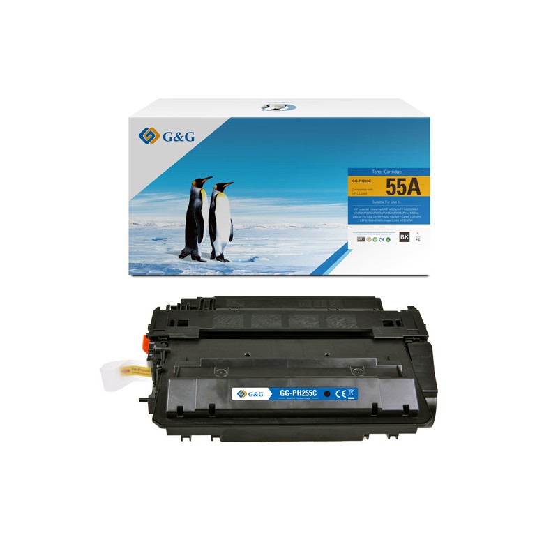 G&G kompatibilní toner s HP CE255A, NT-PH255C, HP 55A, black, 6000str.