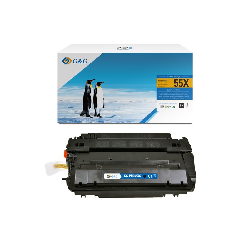 G&G kompatibilní toner s HP CE255X, Canon CRG724, NT-PH255XC, HP 55X, black, 12500str.