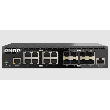 QNAP řízený switch QSW-M3216R-8S8T (8x 10GbE porty + 8x 10G SFP+ porty, poloviční šířka)