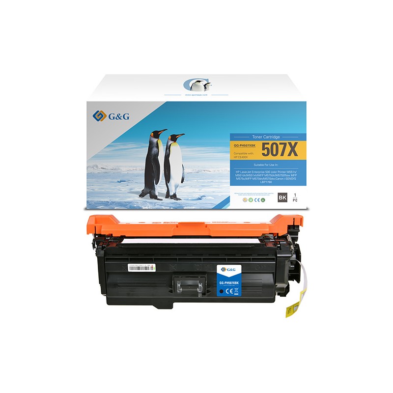 G&G kompatibilní toner s HP CE400X, NT-PH507XBK(CE400X), HP 507X, black, 11000str.