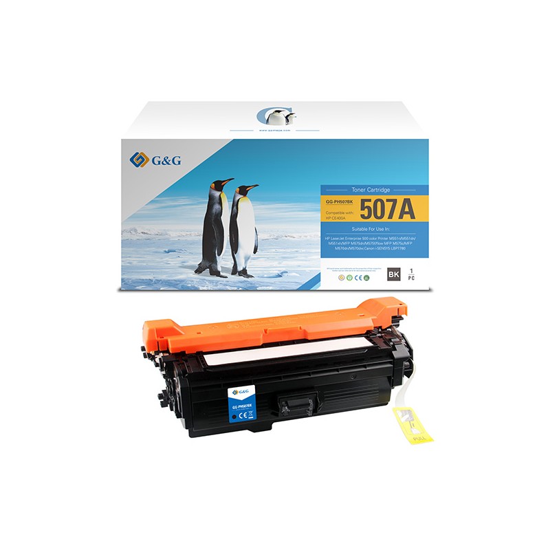 G&G kompatibilní toner s HP CE400A, NT-PH507BK(CE400A), HP 507A, black, 5500str.