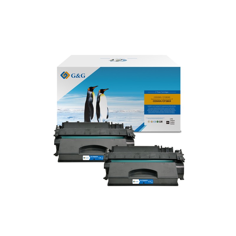 G&G kompatibilní toner s HP CE505X, CF280X, Canon CRG719H, NT-PH505XCU, HP 05X, black, 6500str.