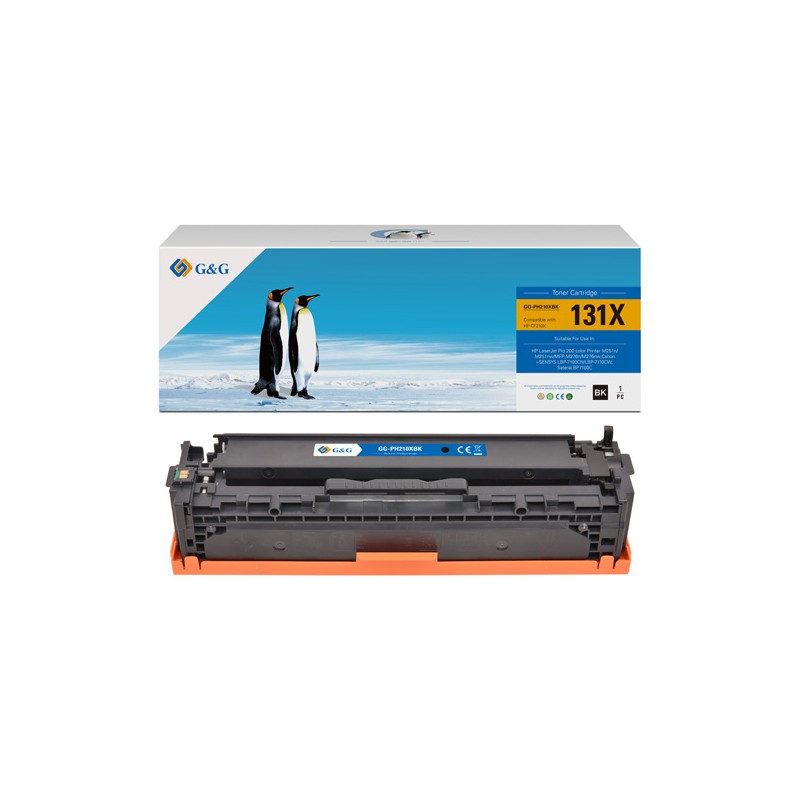 G&G kompatibilní toner s HP CF210X, Canon CRG731H, NT-PH210XBK, HP 131X, black, 2400str.