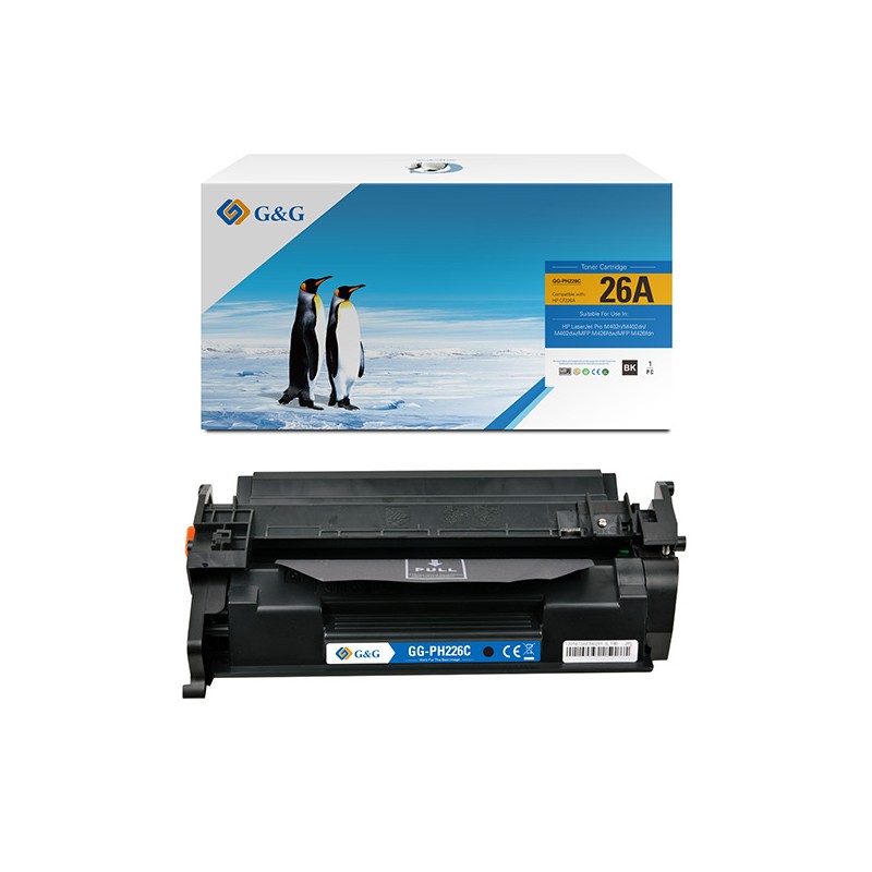 G&G kompatibilní toner s HP CF226A, Canon 052, NT-PH226C, HP 26A, black, 3100str.