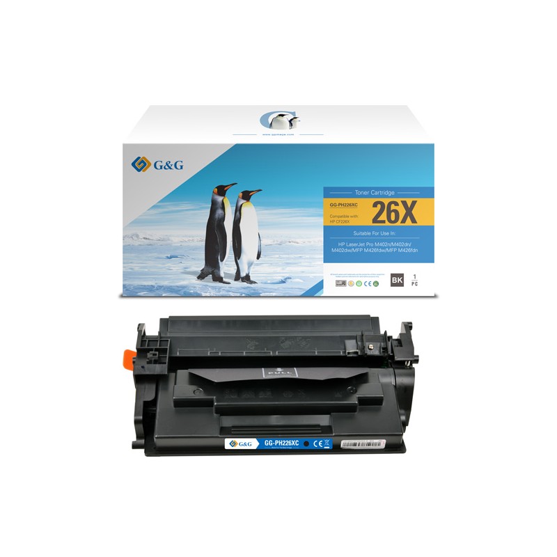 G&G kompatibilní toner s HP CF226X, NT-PH226XC, HP 26X, black, 9000str.