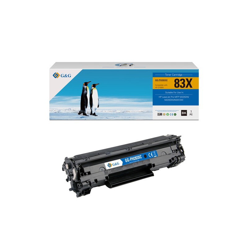 G&G kompatibilní toner s HP CF283X, CF283A, Canon CRG137, CRG737, NT-PH283XCU, black, 2200str.
