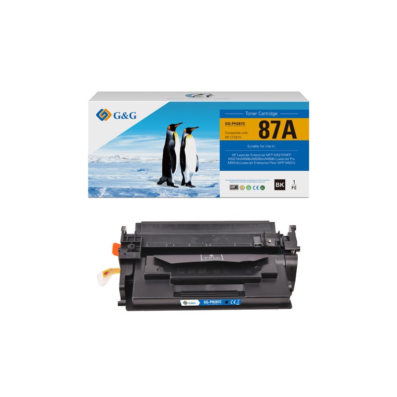 G&G kompatibilní toner s HP CF287A, NT-PH287C, HP 87A, black, 9000str., 930g