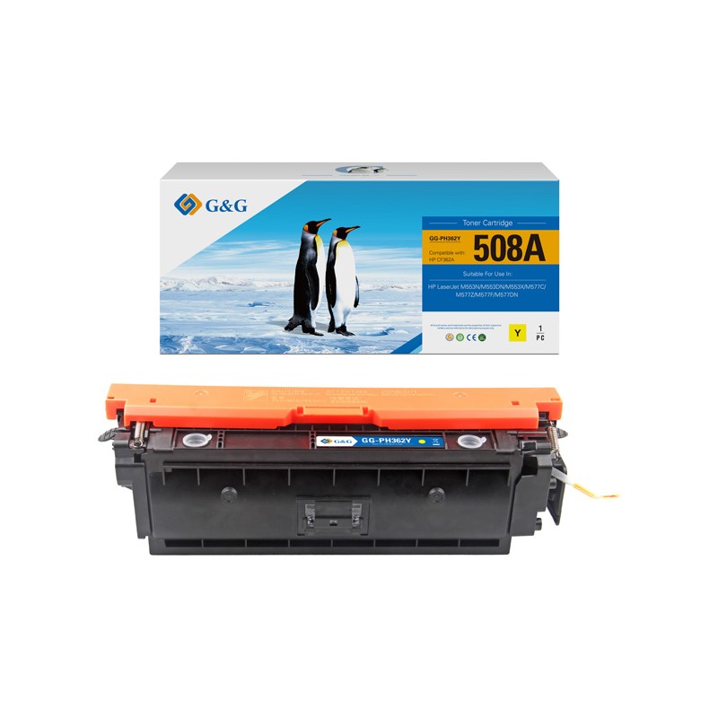 G&G kompatibilní toner s HP CF362A, NT-PH362Y, HP 508A, yellow, 5000str.