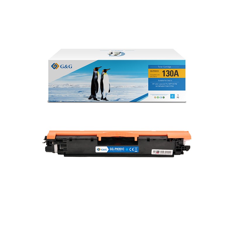 G&G kompatibilní toner s HP CF351A, NT-PH351C, HP 130A, cyan, 1000str.