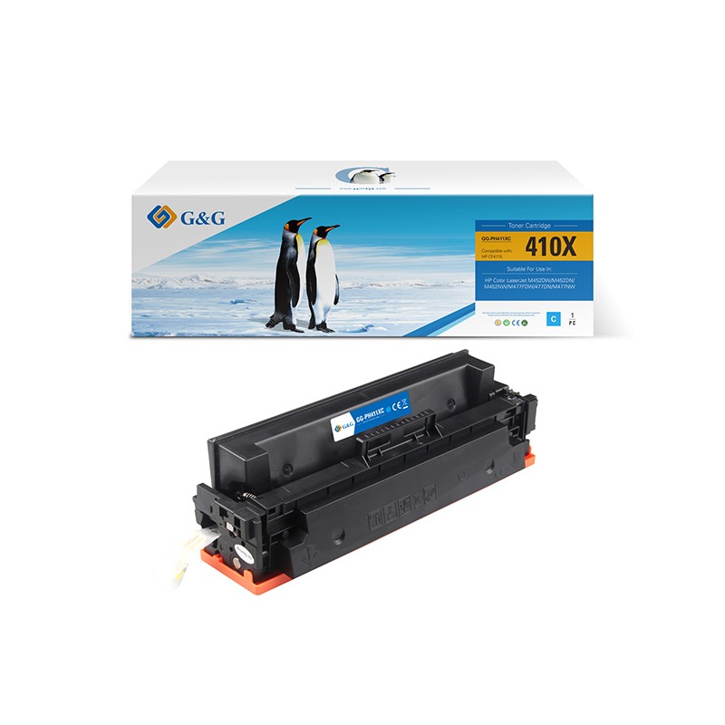 G&G kompatibilní toner s HP CF411X, NT-PH411XC, HP 410X, cyan, 5000str., high capacity