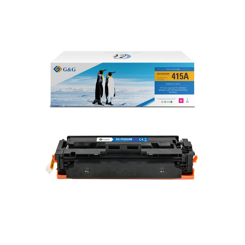 G&G kompatibilní toner s HP W2033A, NT-PH2033M, HP 415A, magenta, 2100str.