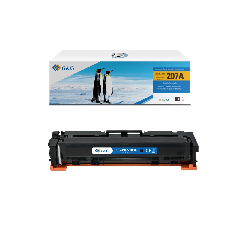 G&G kompatibilní toner s HP W2210A, NT-PH2210BK, HP 207A, black, 1350str.