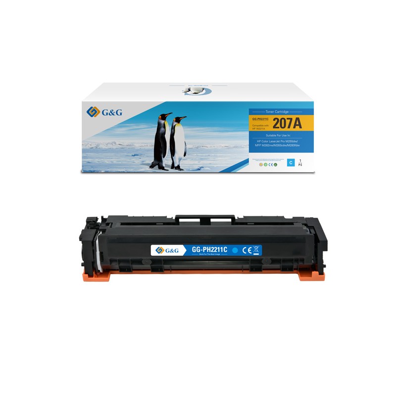 G&G kompatibilní toner s HP W2211A, NT-PH2211C, HP 207A, cyan, 1250str.