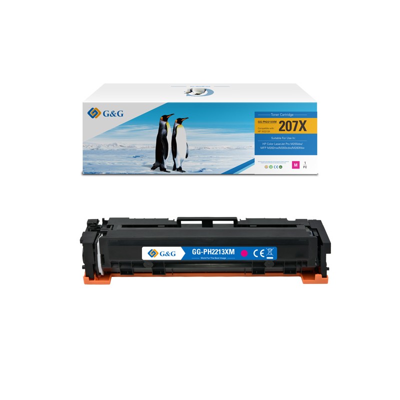 G&G kompatibilní toner s HP W2213X, NT-PH2213XM, HP 207X, magenta, 2450str.