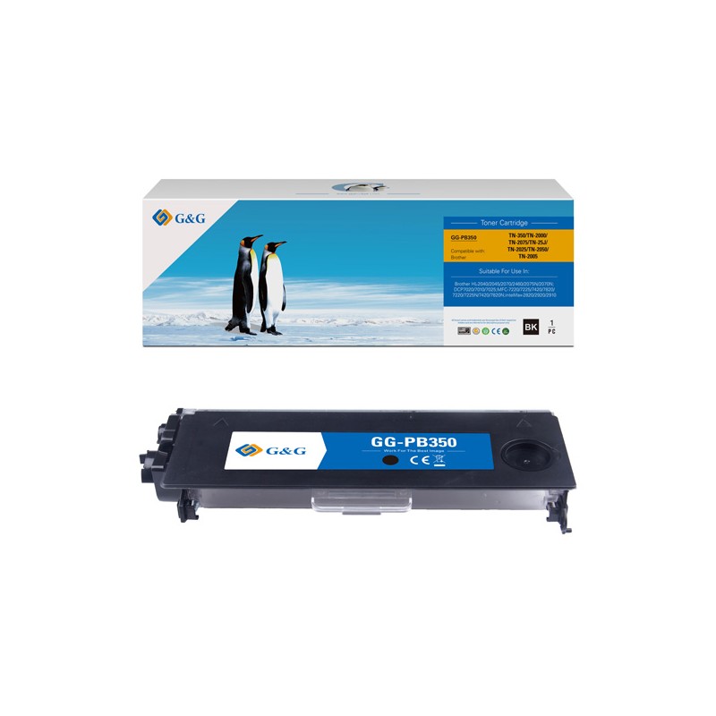 G&G kompatibilní toner s Brother TN2000, TN350, TN2075, TN2025, TN2050, NT-PB350, black, 2500str.
