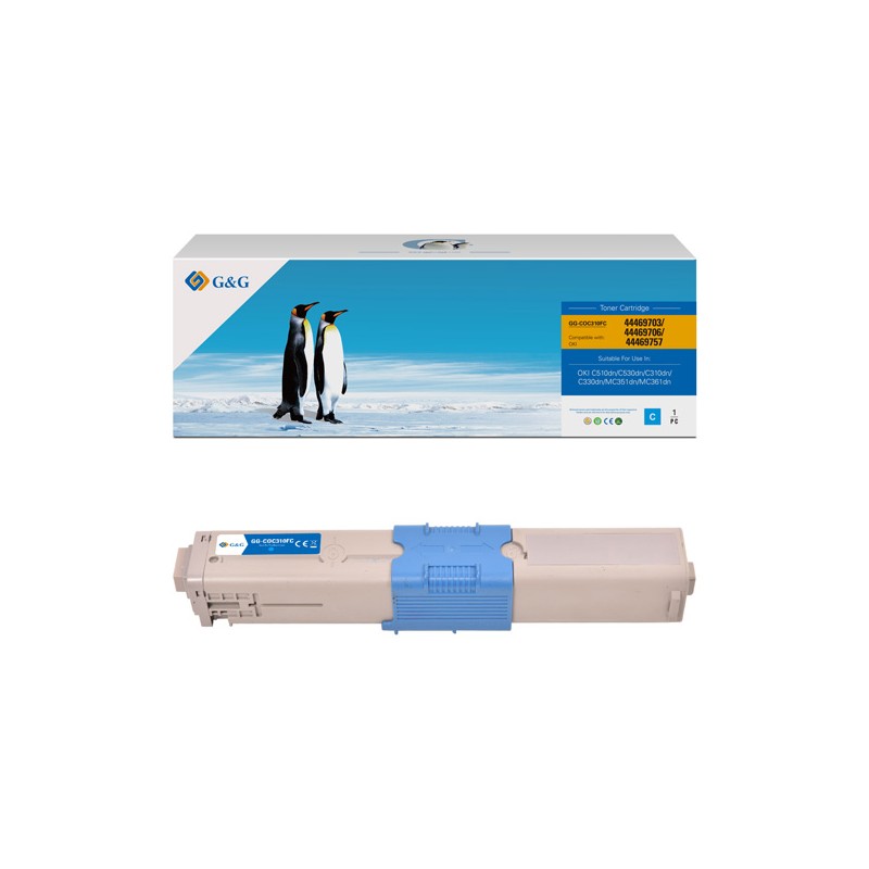 G&G kompatibilní toner s OKI 44469706, NT-CO310C, cyan, 2000str.