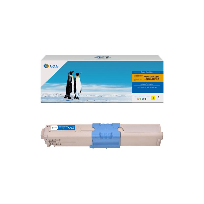 G&G kompatibilní toner s OKI 44973533, NT-COC301FY, yellow, 1500str.