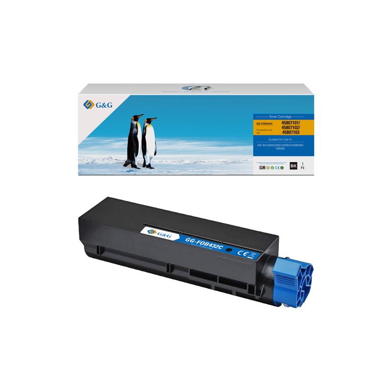 G&G kompatibilní toner s OKI 45807102, NT-FOB432C, black, 3000str.