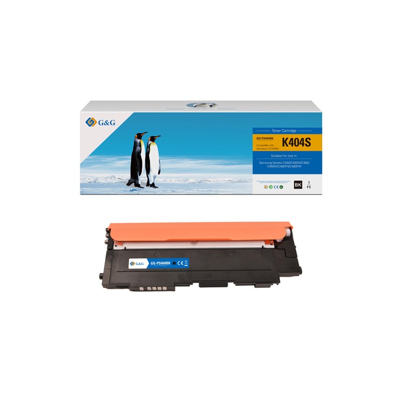 G&G kompatibilní toner s Samsung CLT-K404S, NT-PS404BK, black, 1500str.