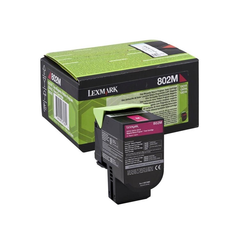 Lexmark originální toner 80C20M0, magenta, 1000str., return