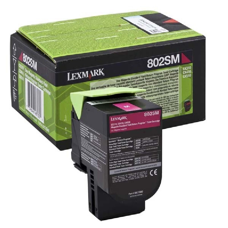 Lexmark originální toner 80C2SM0, magenta, 2000str., return