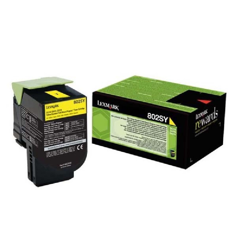 Lexmark originální toner 80C2SY0, yellow, 2000str., return