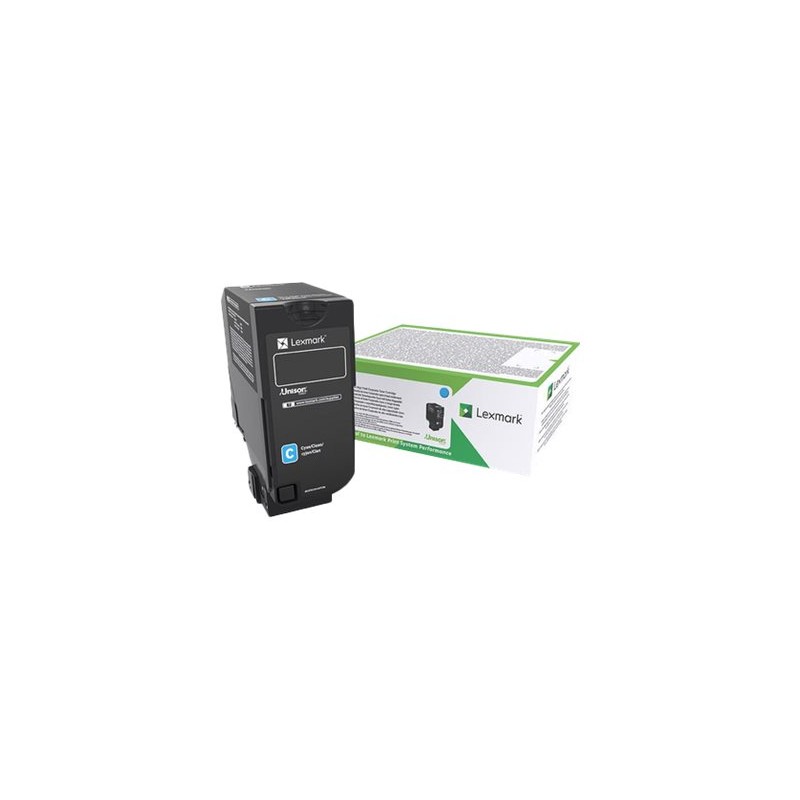 Lexmark originální toner 84C2HCE, cyan, 16000str., high capacity, return