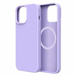 ER POWER Silikonový kryt CARNEVAL SNAP pro iPhone 14 s MagSafe - světle fialová