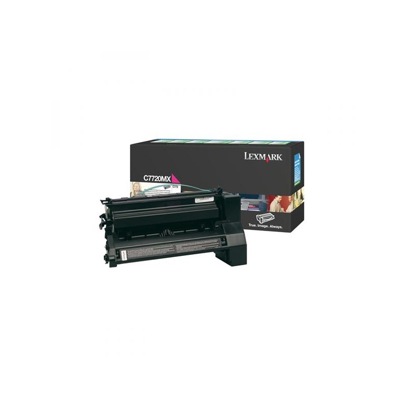 Lexmark originální toner C7720MX, magenta, 15000str., return