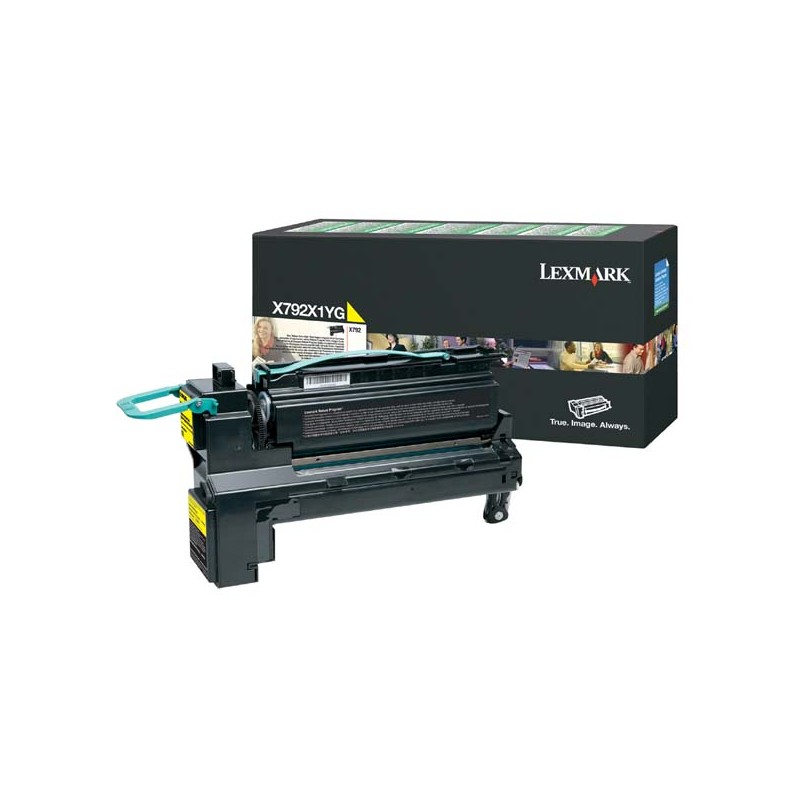 Lexmark originální toner X792X1YG, yellow, 20000str., return, DOPRODEJ