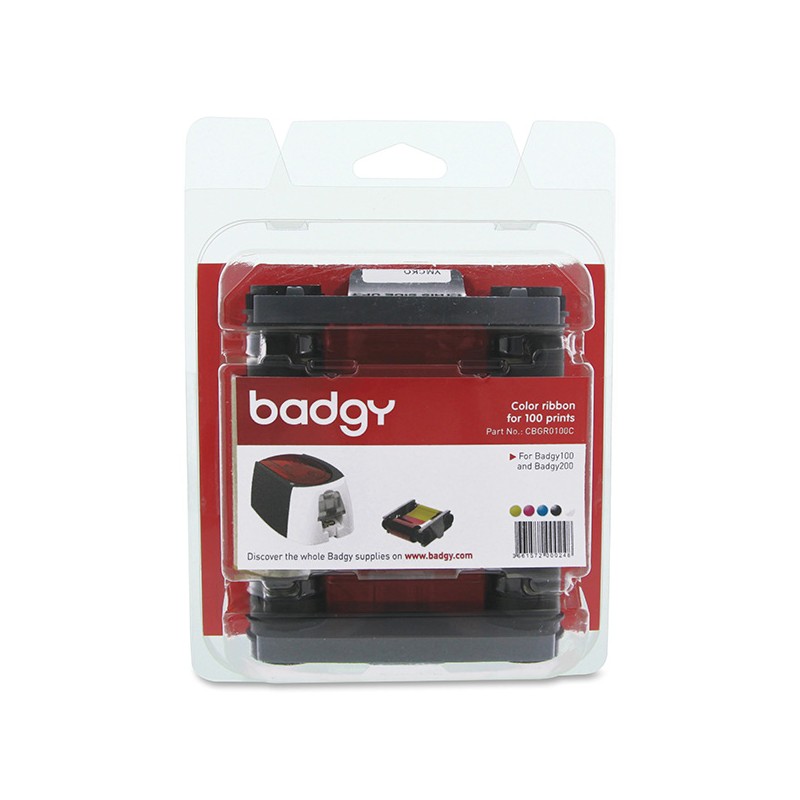Badgy originální páska do tiskárny karet, CBGR0100C, barevná, Badgy