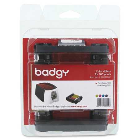 Badgy originální páska do tiskárny karet, CBGR0100C, barevná, Badgy