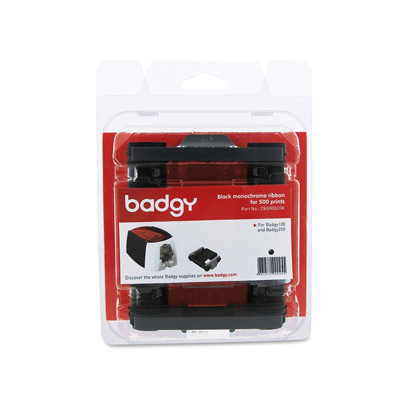 Badgy originální páska do tiskárny karet, CBGR0500K, černá, Badgy