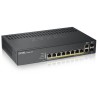 Zyxel GS1920-8HPV2 10-port Smart Managed PoE Switch Switch, 8x gigabit RJ45, 2x gigabit RJ45/SFP, 130W pro PoE