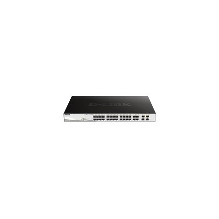 D-Link DGS-1210-24P 28-port Smart PoE Switch, 24x GbE PoE+, 4x RJ45/SFP, PoE 193W