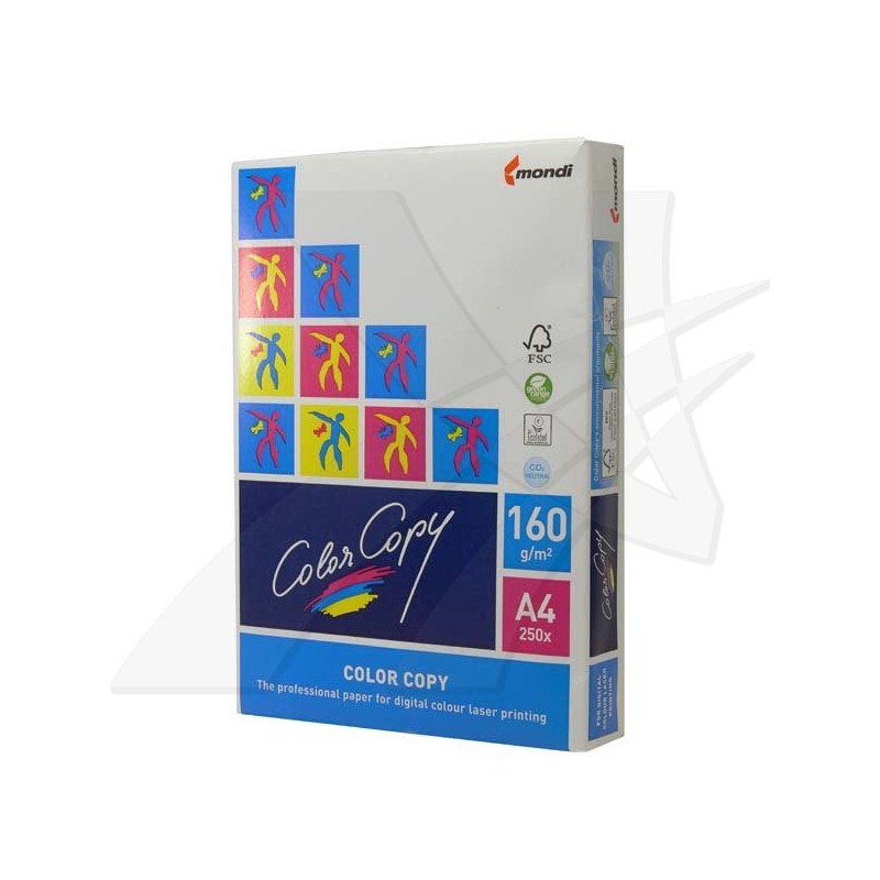 Xerografický papír Color copy, A4, 160 g/m2, bílý, 250 listů, spec. pro barevný laserový tisk