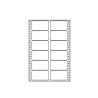 Tabelační etikety 89 x 48.8 mm, A4, dvouřadé, bílé, 12 etiket, baleno po 25 ks, pro jehličkové tiskárny, DOPRODEJ